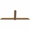 Ekena Millwork Eugene Smooth Timber Gable Bracket, Western Red Cedar, 84"W x 35"H x 1 1/2"D x 5 1/2"F, 10/12 Pitch GBW084X35X0206EUG00SWR - alternate 4